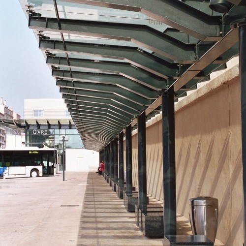 Préau – Ossature métallique – Gare routière de Toulon